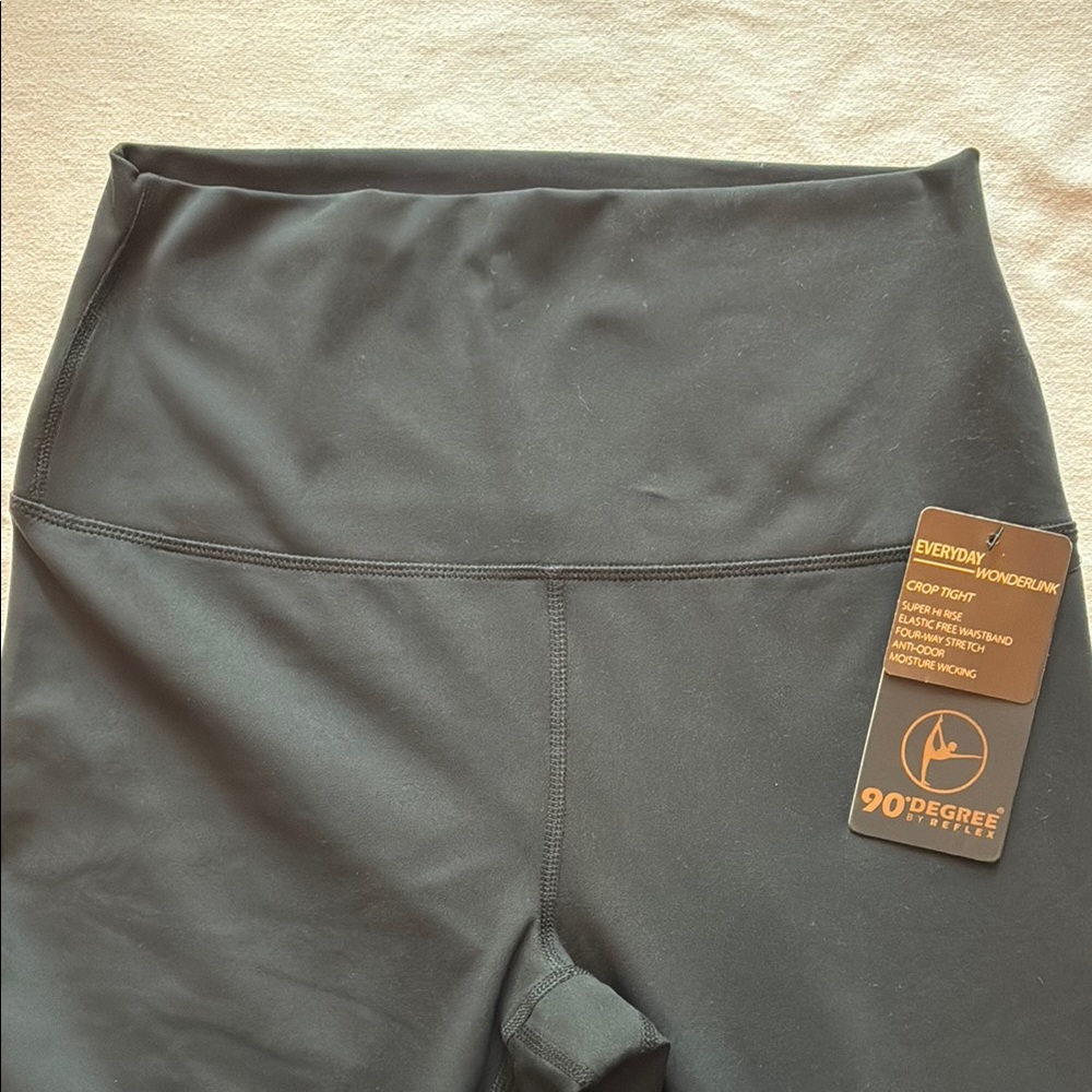 90 Degree By Reflex Black High-Waisted Leggings